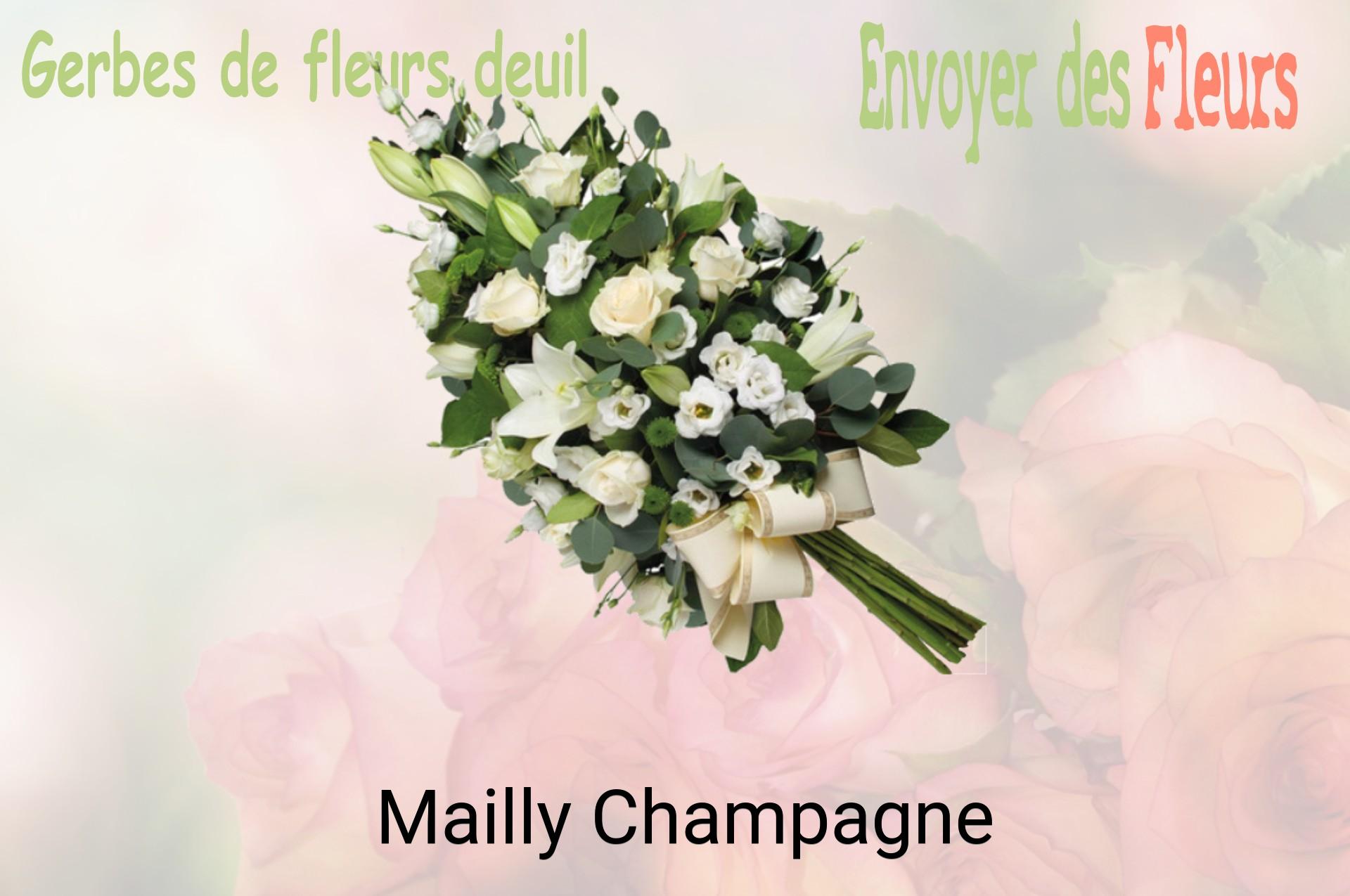 Gerbe de fleurs de deuil livrée à Mailly-Champagne